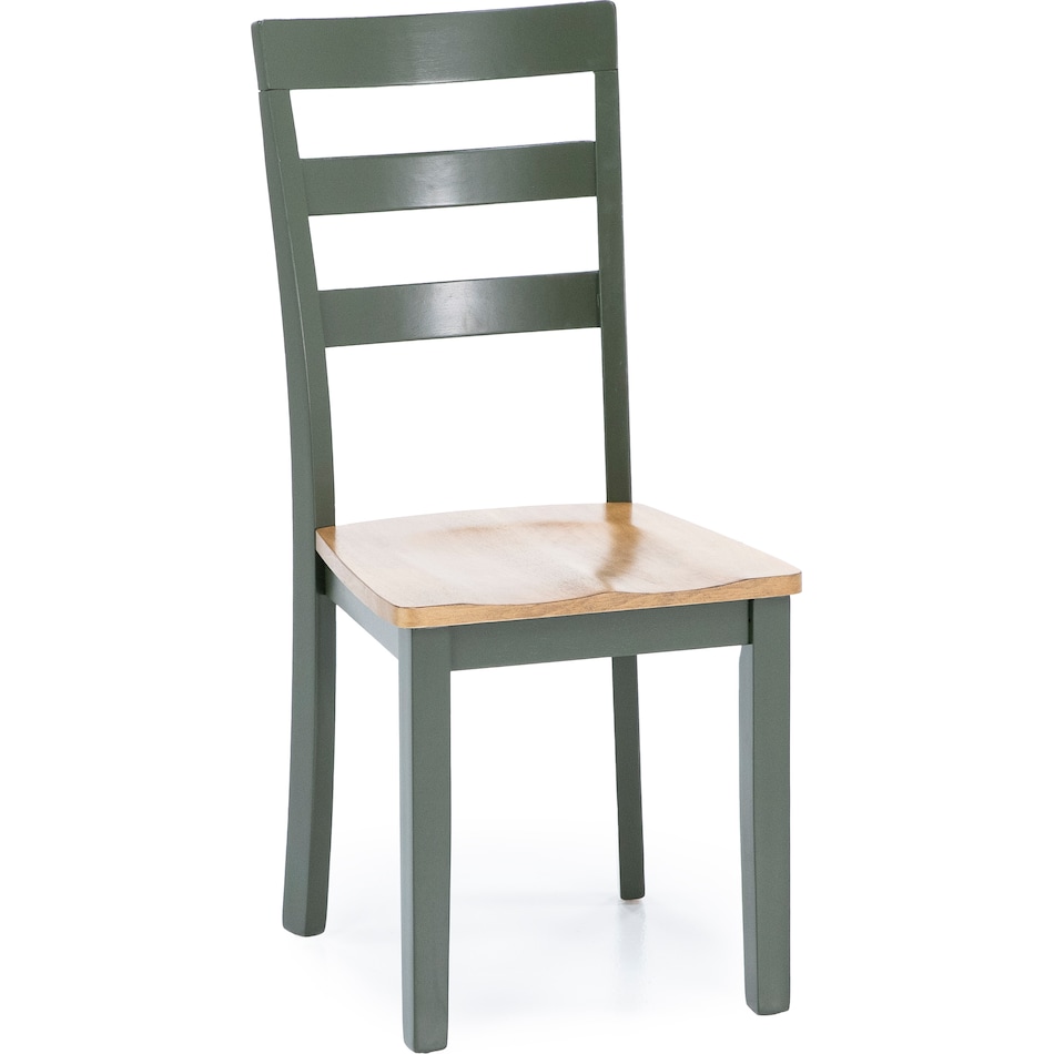 ashy natural green inch standard seat height side chair   
