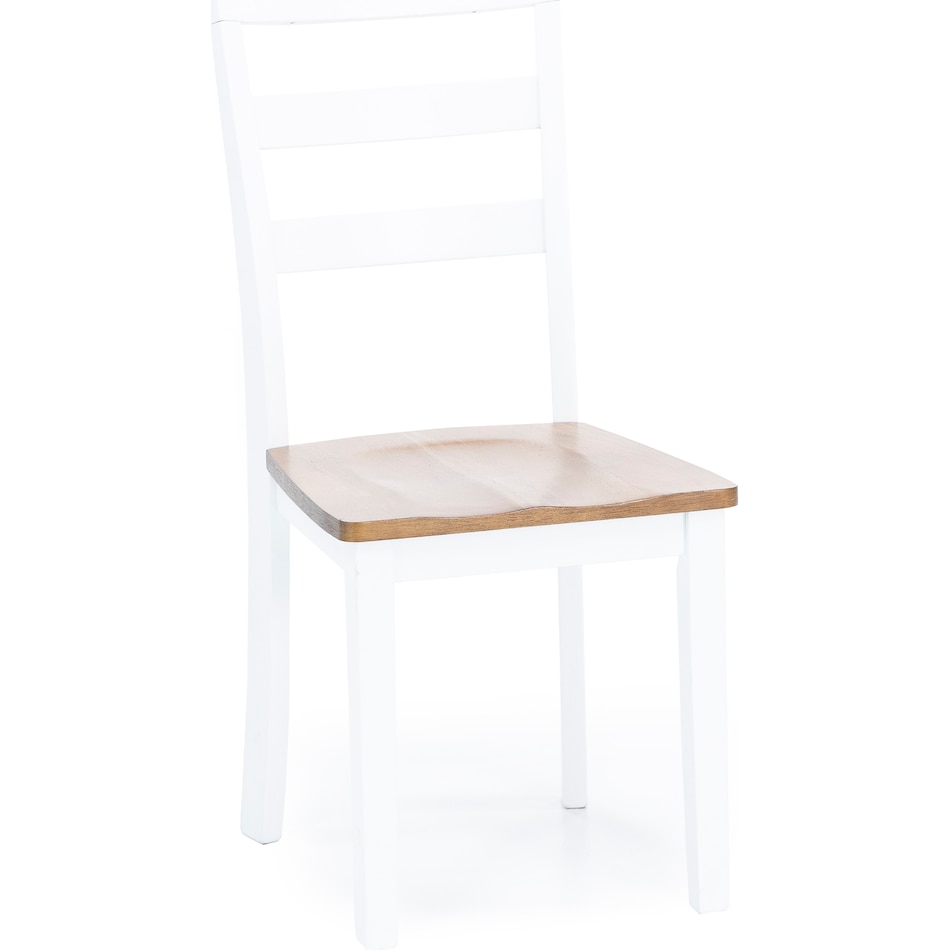 ashy natural white inch standard seat height side chair   