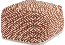 ashy orange pouf   