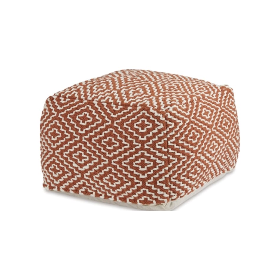 ashy orange pouf   