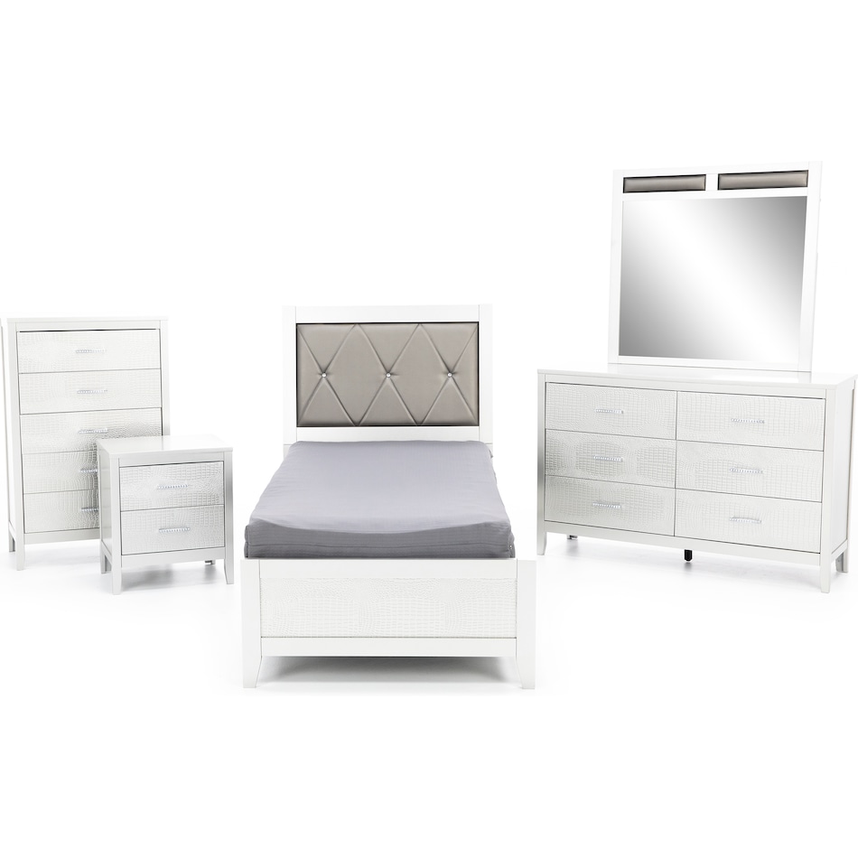 ashy silver twin bed package tpk  