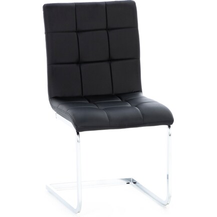 Maddie Upholstered Side Chair, Black
