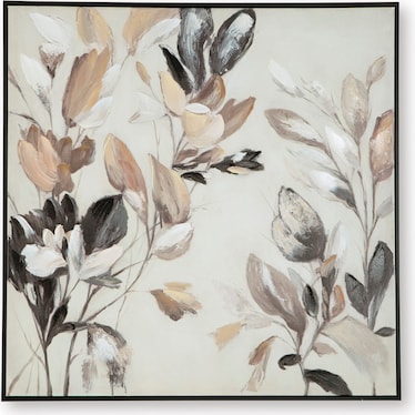 Black and Tan Framed Canvas 40"W x 40"H