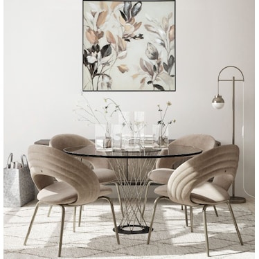 Black and Tan Framed Canvas 40"W x 40"H