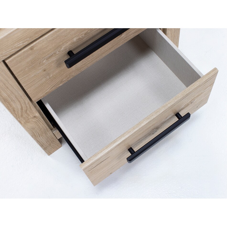 ashy tan two drawer   