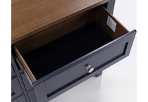 ashy two tone slate blue & brown double   