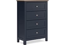 ashy two tone slate blue & brown drawer   