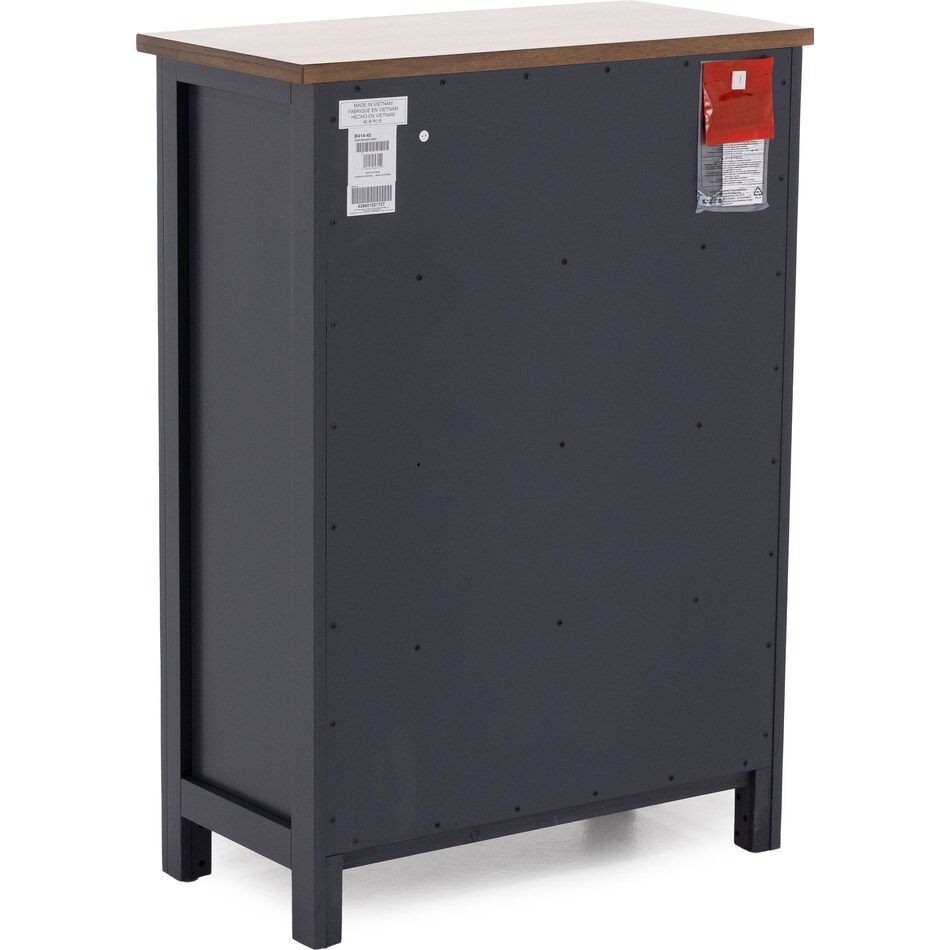 ashy two tone slate blue & brown drawer   