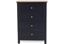 ashy two tone slate blue & brown drawer   