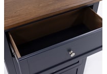 ashy two tone slate blue & brown drawer   