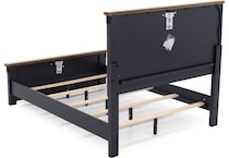 ashy two tone slate blue & brown full bed package pfp  