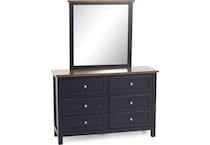 ashy two tone slate blue & brown mirror   