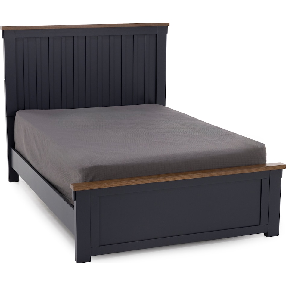 ashy two tone slate blue & brown queen bed package pqp  