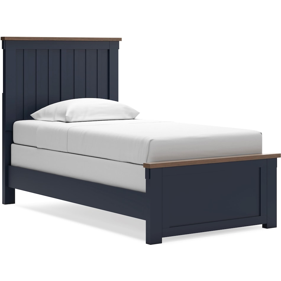 ashy two tone slate blue & brown twin bed package ptp  
