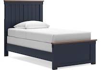 ashy two tone slate blue & brown twin bed package ptp  