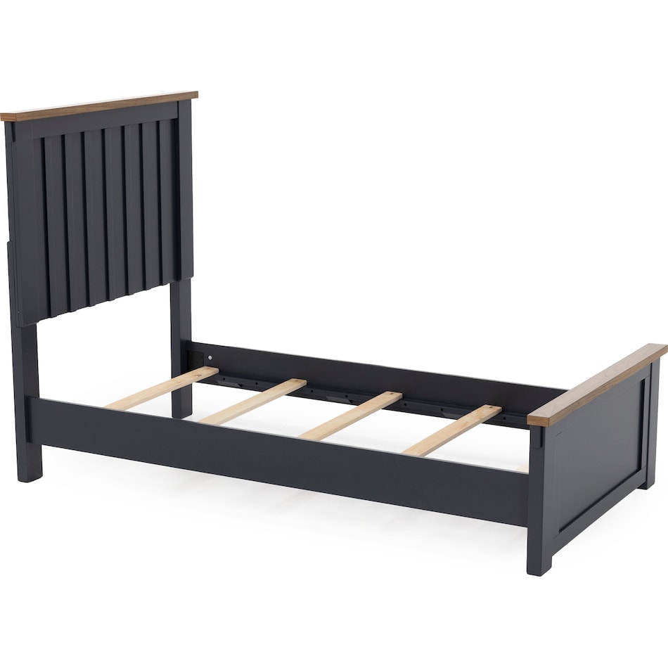 ashy two tone slate blue & brown twin bed package ptp  