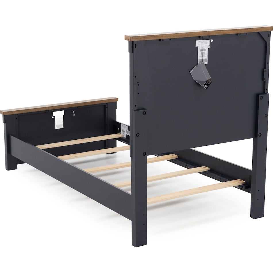 ashy two tone slate blue & brown twin bed package ptp  