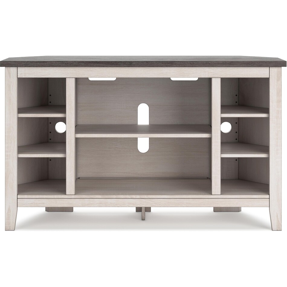 ashy two tone white console   
