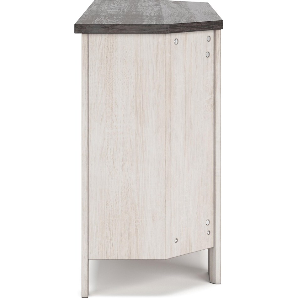 ashy two tone white console   