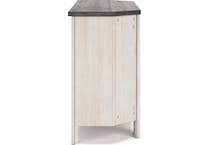 ashy two tone white console   