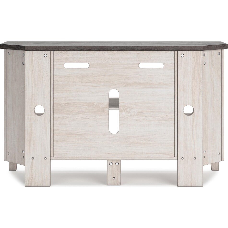 ashy two tone white console   
