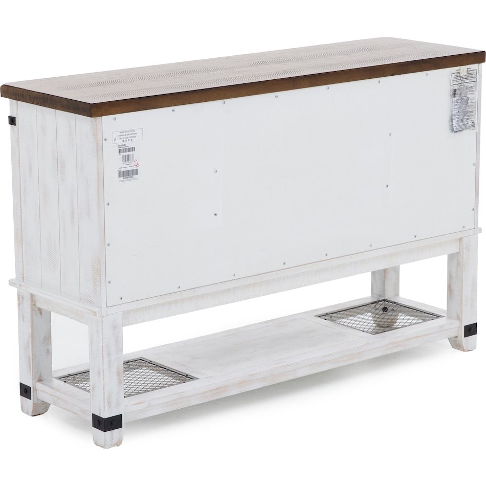 ashy vintage white buffet server sideboard   