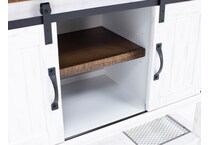ashy vintage white buffet server sideboard   