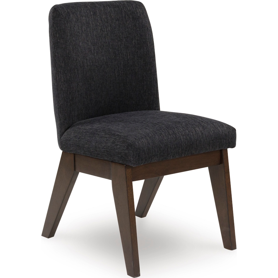 ashy warm brown   black chenille inch standard seat height side chair   