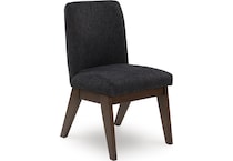 ashy warm brown   black chenille inch standard seat height side chair   