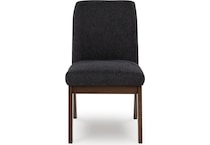 ashy warm brown   black chenille inch standard seat height side chair   