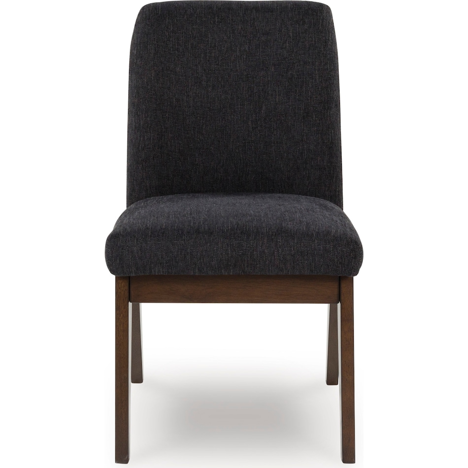 ashy warm brown   black chenille inch standard seat height side chair   