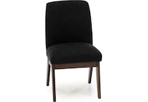 ashy warm brown   black chenille inch standard seat height side chair   