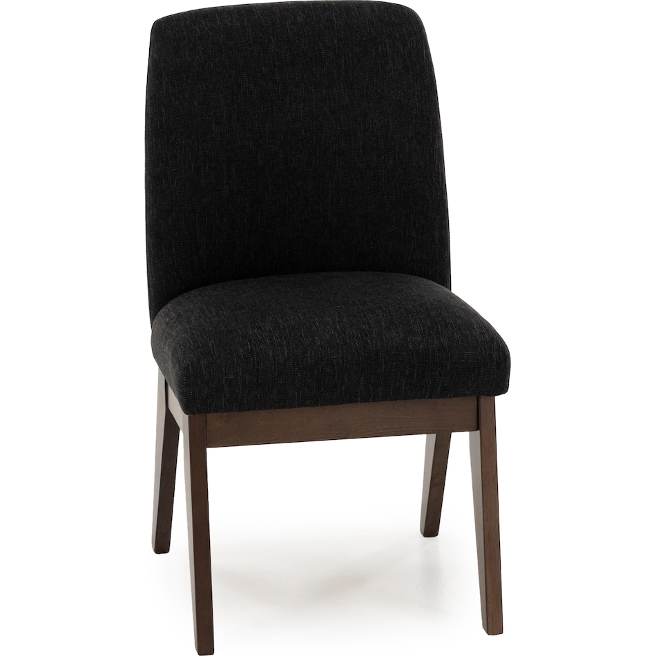ashy warm brown   black chenille inch standard seat height side chair   