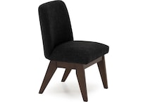 ashy warm brown   black chenille inch standard seat height side chair   