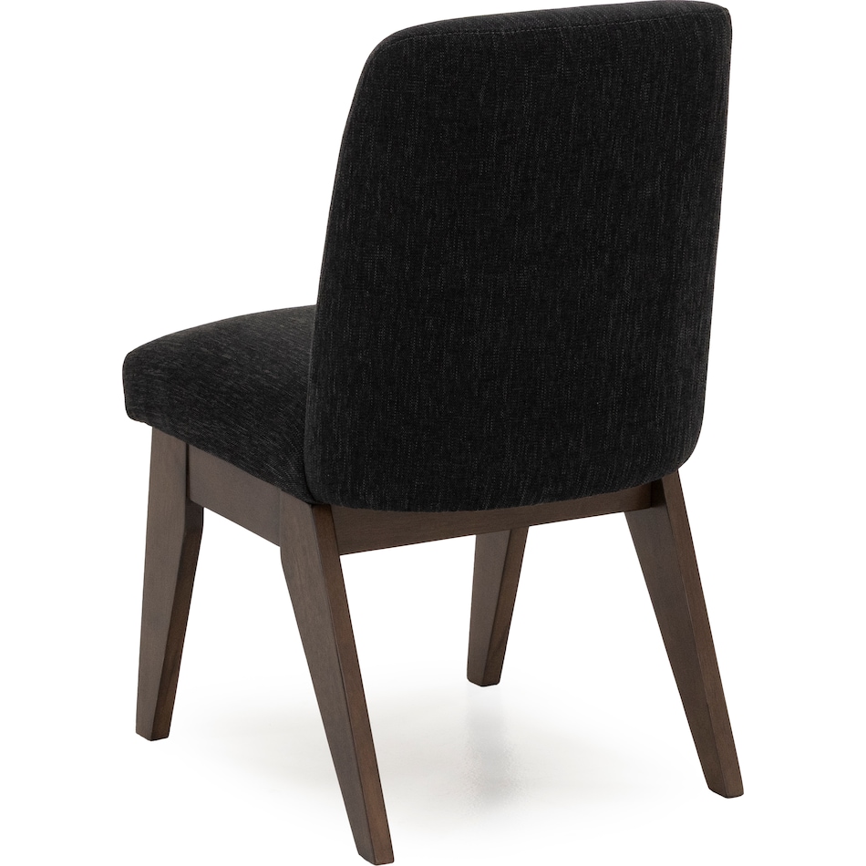 ashy warm brown   black chenille inch standard seat height side chair   