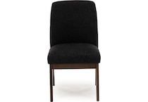 ashy warm brown   black chenille inch standard seat height side chair   