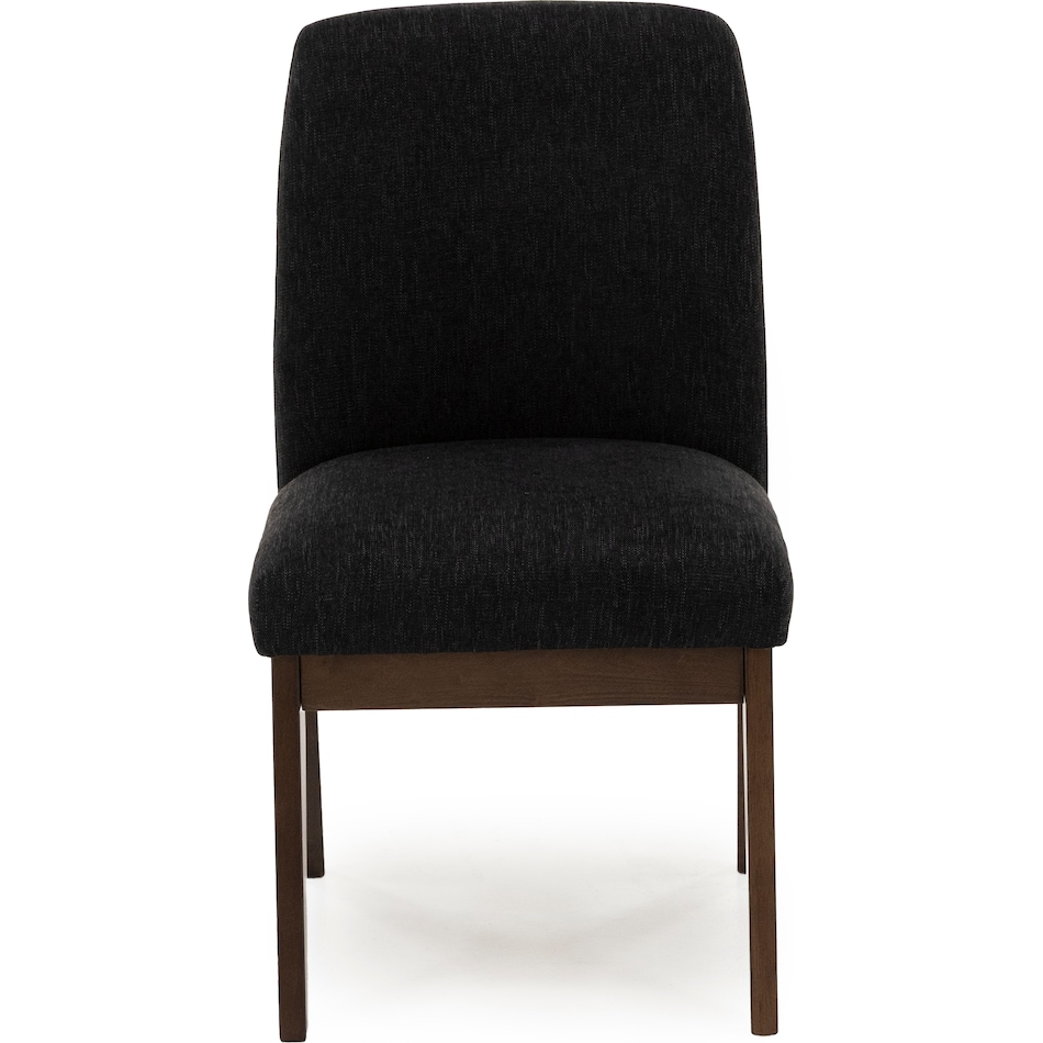 ashy warm brown   black chenille inch standard seat height side chair   