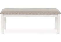 ashy white inch standard seat height bench   