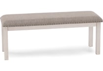ashy white inch standard seat height bench   