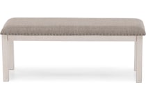 ashy white inch standard seat height bench   