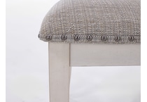 ashy white inch standard seat height bench   