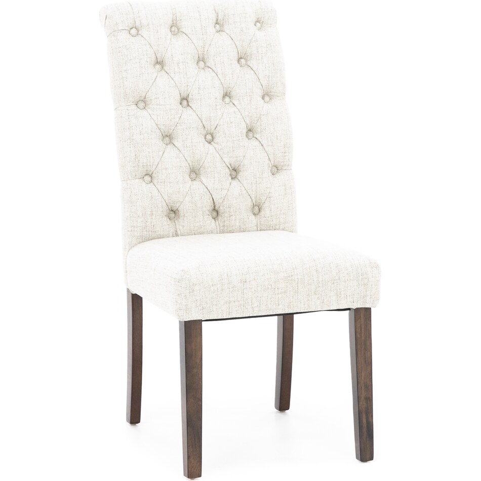 ashy white inch standard seat height side chair   