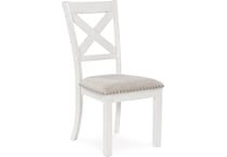 ashy white inch standard seat height side chair   