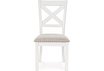 ashy white inch standard seat height side chair   