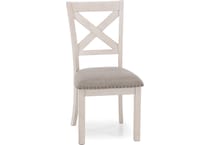 ashy white inch standard seat height side chair   