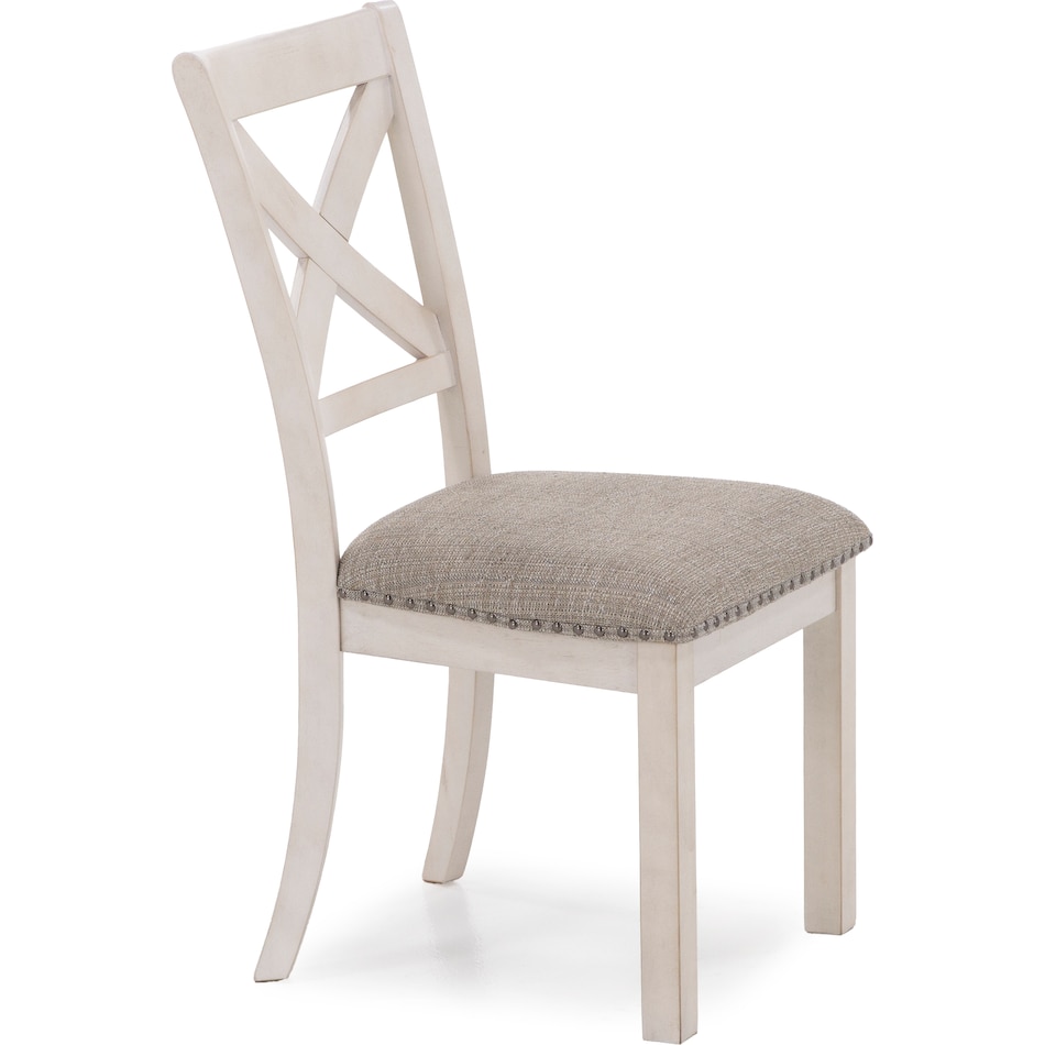 ashy white inch standard seat height side chair   