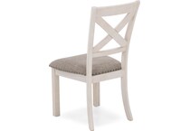 ashy white inch standard seat height side chair   