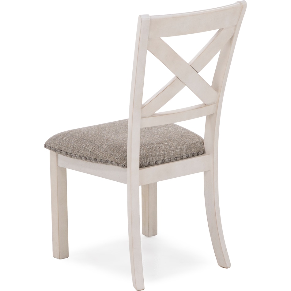 ashy white inch standard seat height side chair   