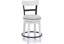 ashy white inch & over bar seat stool   