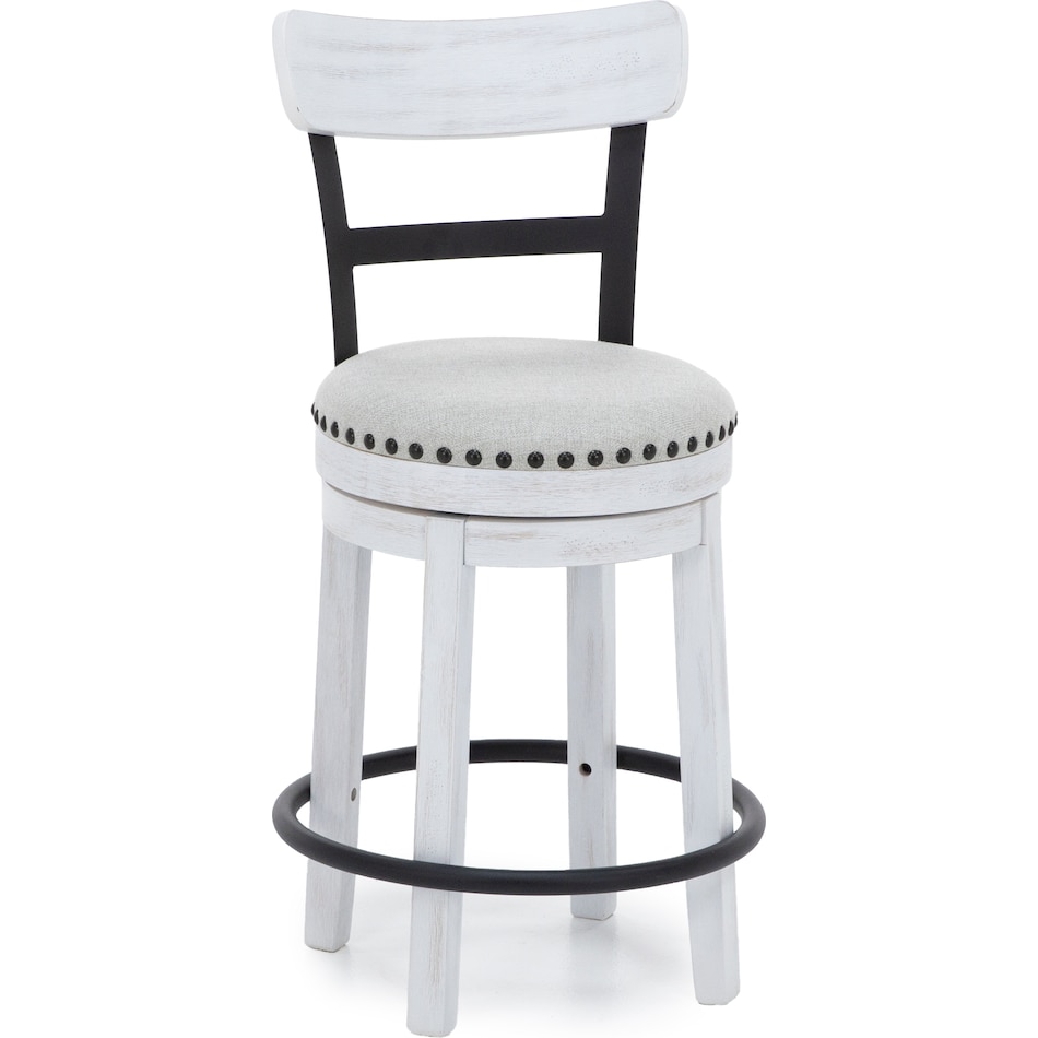 ashy white inch & over bar seat stool   